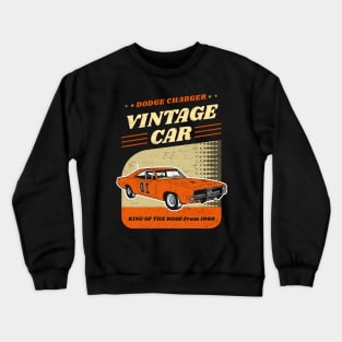 Hazzard Vintage Car General Lee Dodge Charger Crewneck Sweatshirt